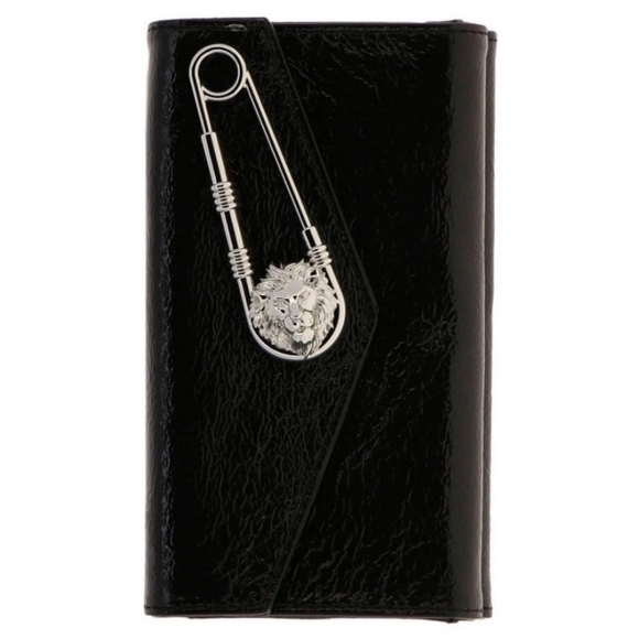 Versus Versace Handbags - Versace Versus Black Patent Leather Crossbody w/Medusa Safety Pin Incl Box